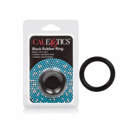 CalExotics Black Rubber Cock Ring - Small