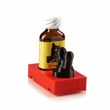 Poppers Geschenkbox rot mit 1 Flasche und auslaufsicherem Sniffer 
