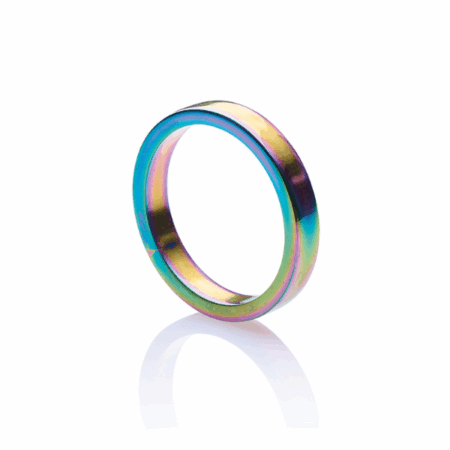 Kinky Monster Cockring aus Edelstahl Rainbow Edition Breite 10mm